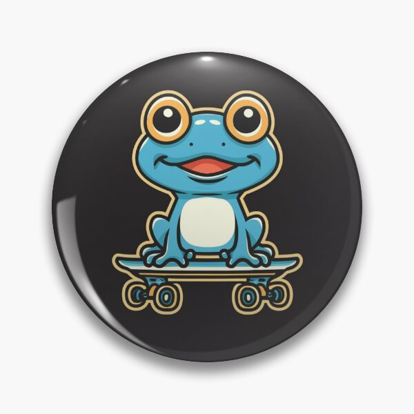 Item preview, Funny cute kawaii style frog riding a skateboard designed and sold by Trend-Beaver.