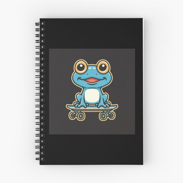 Item preview, Funny cute kawaii style frog riding a skateboard designed and sold by Trend-Beaver.