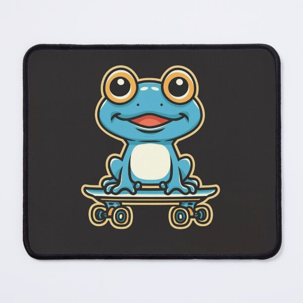 Item preview, Funny cute kawaii style frog riding a skateboard designed and sold by Trend-Beaver.