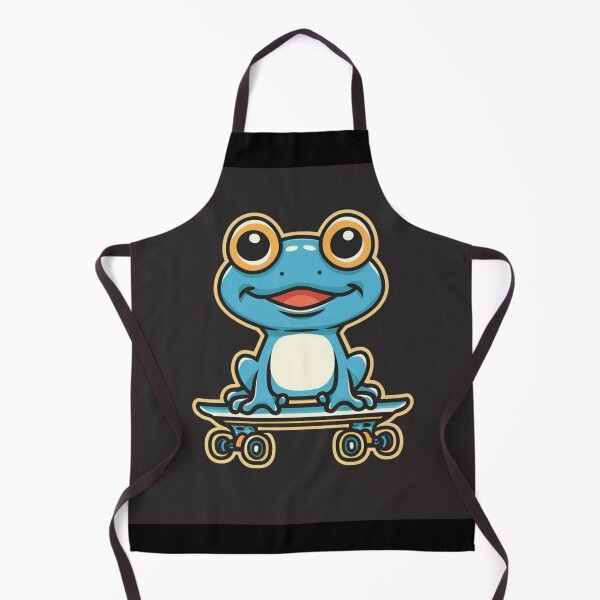 Item preview, Funny cute kawaii style frog riding a skateboard designed and sold by Trend-Beaver.