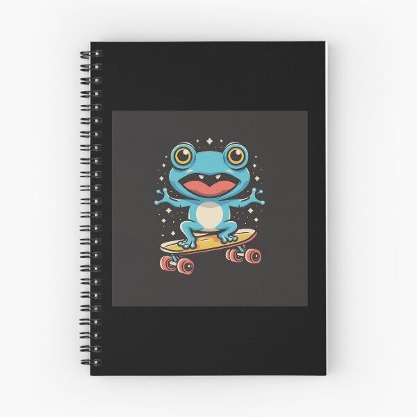 Item preview, Funny cute kawaii style frog riding a skateboard designed and sold by Trend-Beaver.