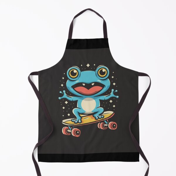 Item preview, Funny cute kawaii style frog riding a skateboard designed and sold by Trend-Beaver.