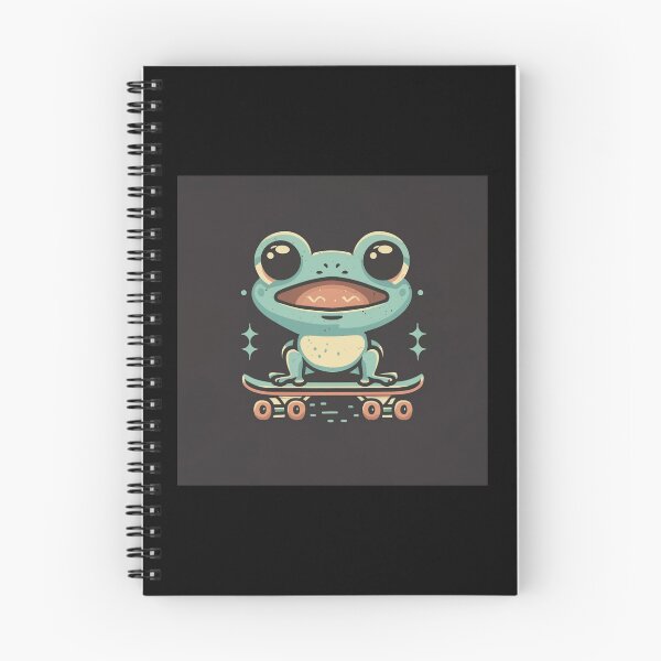 Item preview, Funny cute kawaii style frog riding a skateboard designed and sold by Trend-Beaver.