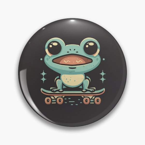 Item preview, Funny cute kawaii style frog riding a skateboard designed and sold by Trend-Beaver.