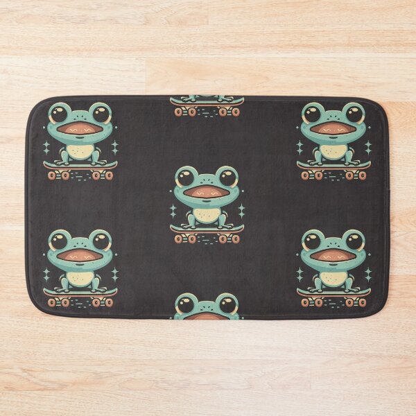 Item preview, Funny cute kawaii style frog riding a skateboard designed and sold by Trend-Beaver.