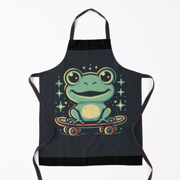 Item preview, Funny cute kawaii style frog riding a skateboard designed and sold by Trend-Beaver.