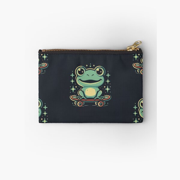 Item preview, Funny cute kawaii style frog riding a skateboard designed and sold by Trend-Beaver.