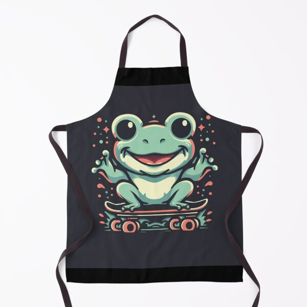 Item preview, Funny cute kawaii style frog riding a skateboard designed and sold by Trend-Beaver.