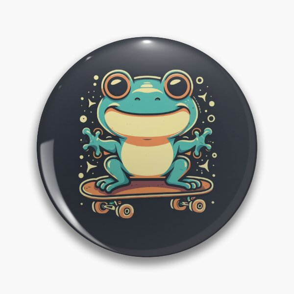 Item preview, Funny cute kawaii style frog riding a skateboard designed and sold by Trend-Beaver.