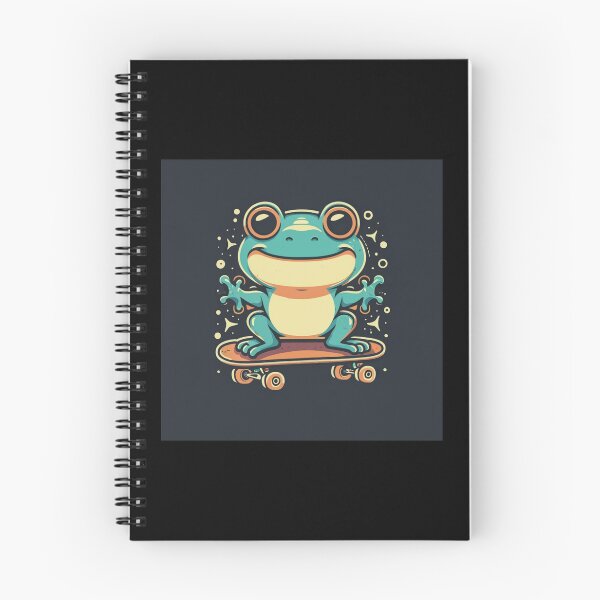 Item preview, Funny cute kawaii style frog riding a skateboard designed and sold by Trend-Beaver.