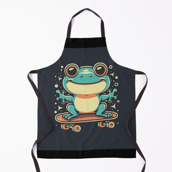 Item preview, Funny cute kawaii style frog riding a skateboard designed and sold by Trend-Beaver.
