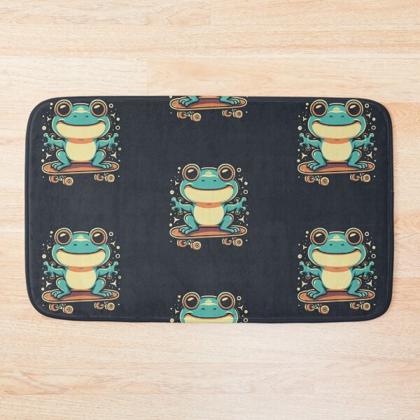 Item preview, Funny cute kawaii style frog riding a skateboard designed and sold by Trend-Beaver.