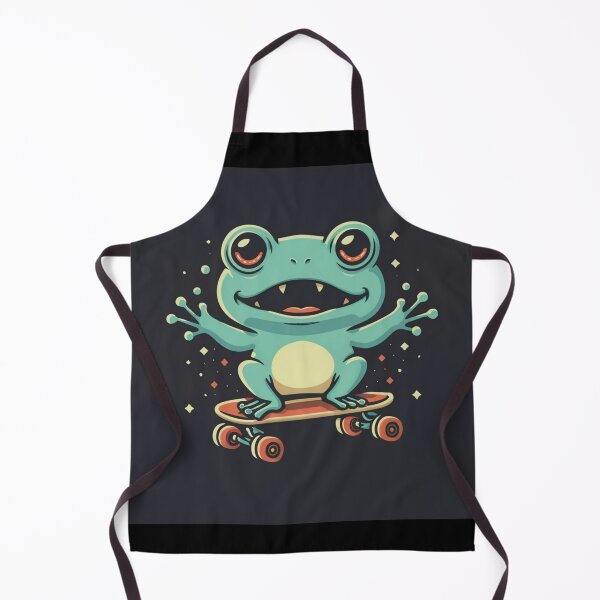 Item preview, Funny cute kawaii style frog riding a skateboard designed and sold by Trend-Beaver.