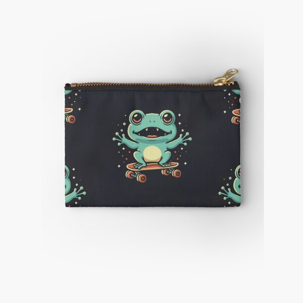 Item preview, Funny cute kawaii style frog riding a skateboard designed and sold by Trend-Beaver.