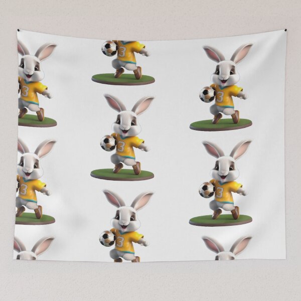 Item preview, Cute rabbit  footballplayer  designed and sold by sweetiejojo.