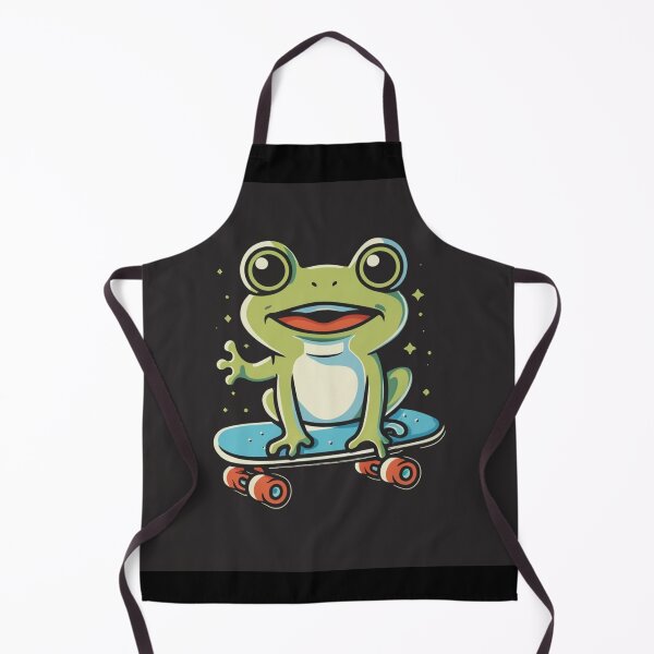 Item preview, Funny cute kawaii style frog riding a skateboard designed and sold by Trend-Beaver.