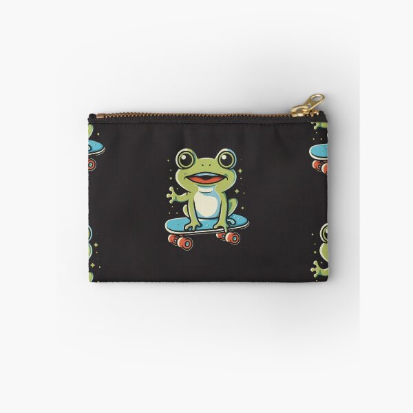 Item preview, Funny cute kawaii style frog riding a skateboard designed and sold by Trend-Beaver.