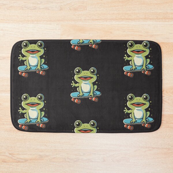 Item preview, Funny cute kawaii style frog riding a skateboard designed and sold by Trend-Beaver.