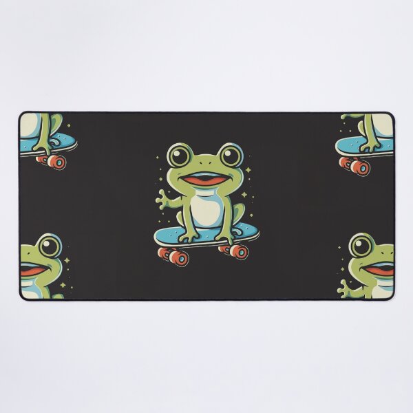 Item preview, Funny cute kawaii style frog riding a skateboard designed and sold by Trend-Beaver.