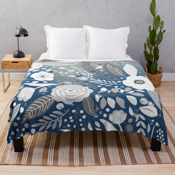 Item preview, Hamptons Style Blue and White Decor Fabric Pattern designed and sold by JillyJ05.