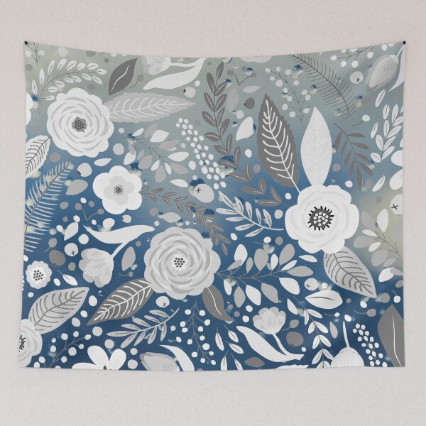 Item preview, Hamptons Style Blue and White Decor Fabric Pattern designed and sold by JillyJ05.