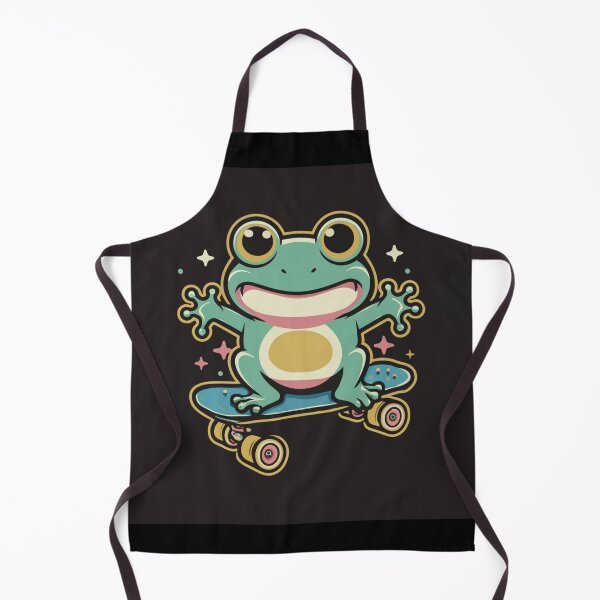 Item preview, Funny cute kawaii style frog riding a skateboard designed and sold by Trend-Beaver.