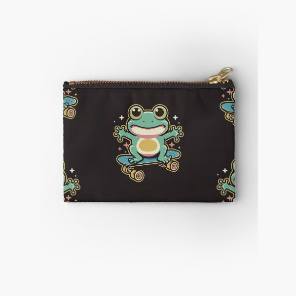 Item preview, Funny cute kawaii style frog riding a skateboard designed and sold by Trend-Beaver.