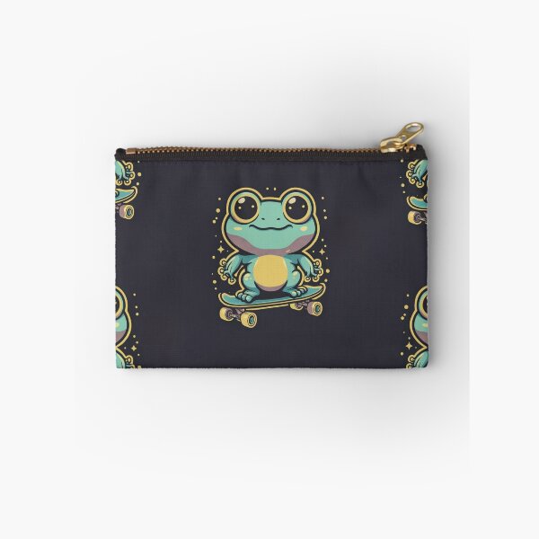 Item preview, Funny cute kawaii style frog riding a skateboard designed and sold by Trend-Beaver.