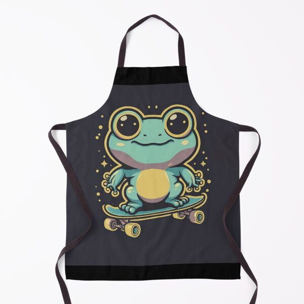 Item preview, Funny cute kawaii style frog riding a skateboard designed and sold by Trend-Beaver.