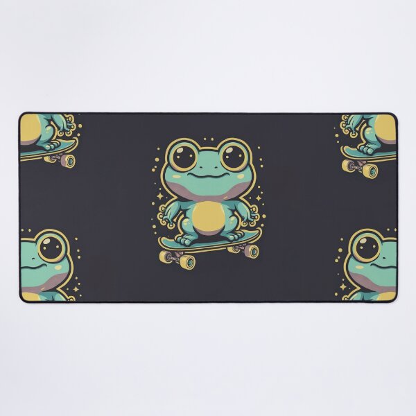 Item preview, Funny cute kawaii style frog riding a skateboard designed and sold by Trend-Beaver.