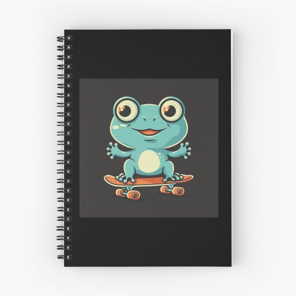 Item preview, Funny cute kawaii style frog riding a skateboard designed and sold by Trend-Beaver.