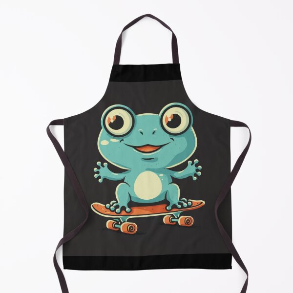 Item preview, Funny cute kawaii style frog riding a skateboard designed and sold by Trend-Beaver.