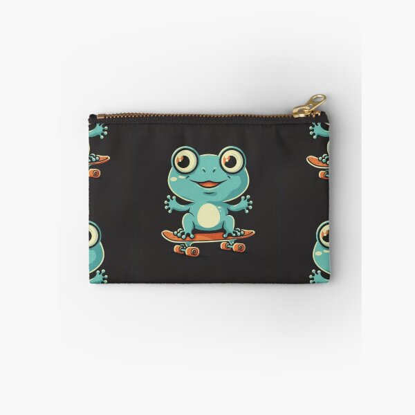 Item preview, Funny cute kawaii style frog riding a skateboard designed and sold by Trend-Beaver.