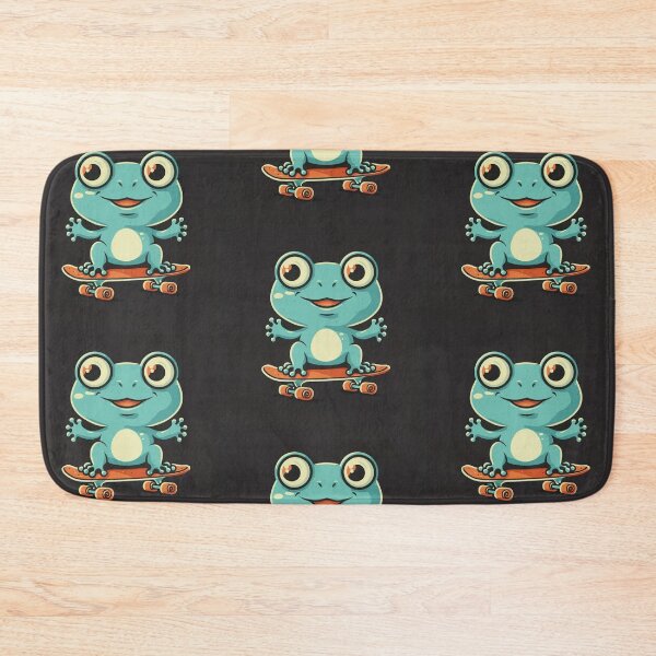 Item preview, Funny cute kawaii style frog riding a skateboard designed and sold by Trend-Beaver.