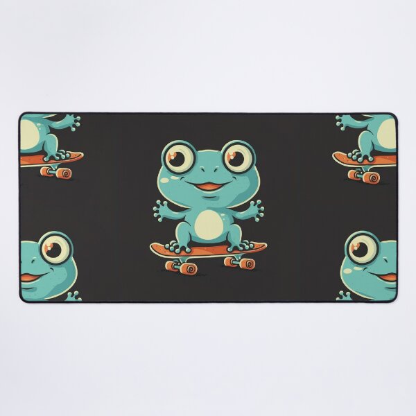 Item preview, Funny cute kawaii style frog riding a skateboard designed and sold by Trend-Beaver.