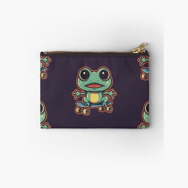Item preview, Funny cute kawaii style frog riding a skateboard designed and sold by Trend-Beaver.