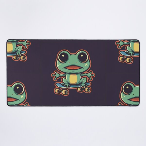 Item preview, Funny cute kawaii style frog riding a skateboard designed and sold by Trend-Beaver.