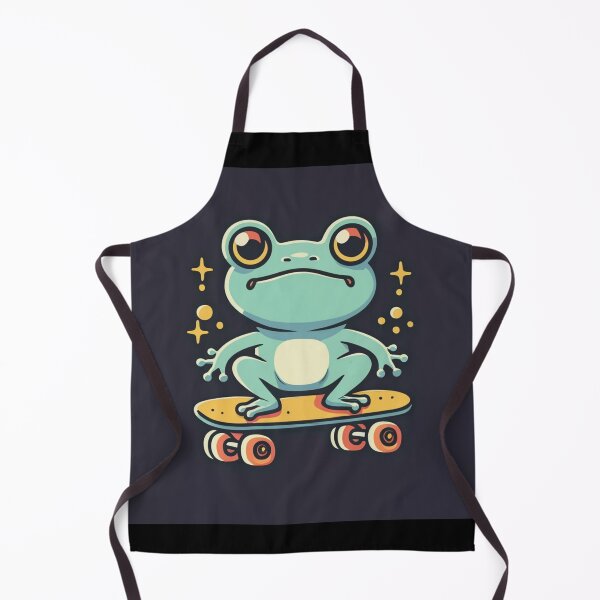 Item preview, Funny cute kawaii style frog riding a skateboard designed and sold by Trend-Beaver.