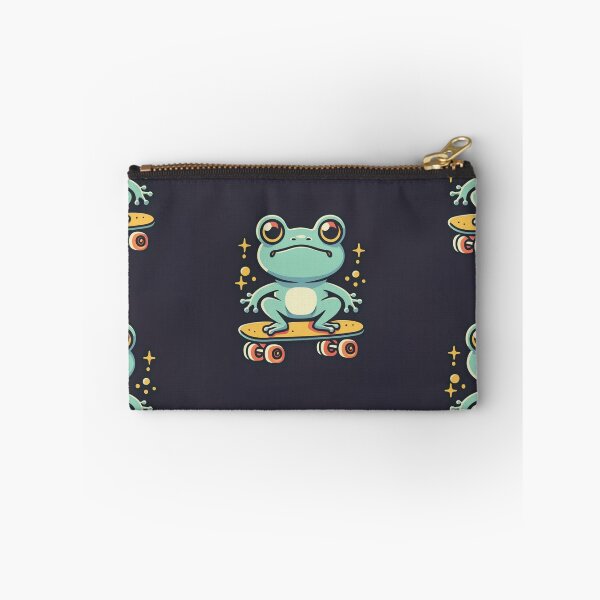 Item preview, Funny cute kawaii style frog riding a skateboard designed and sold by Trend-Beaver.