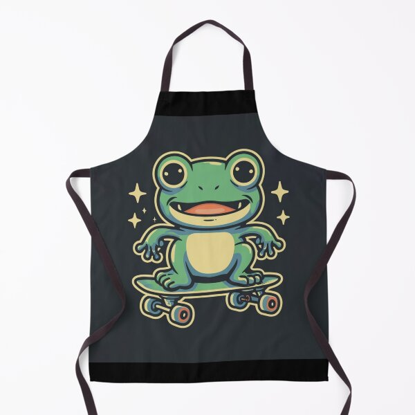 Item preview, Funny cute kawaii style frog riding a skateboard designed and sold by Trend-Beaver.