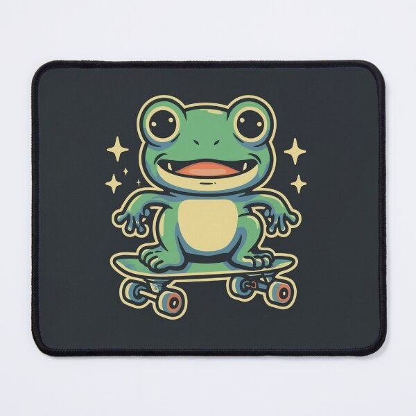 Item preview, Funny cute kawaii style frog riding a skateboard designed and sold by Trend-Beaver.