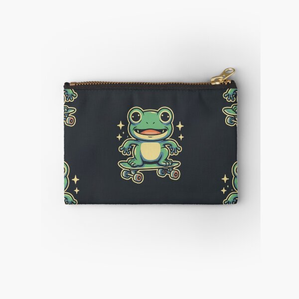 Item preview, Funny cute kawaii style frog riding a skateboard designed and sold by Trend-Beaver.
