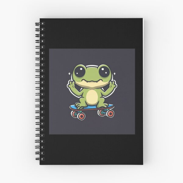 Item preview, Funny cute kawaii style frog riding a skateboard designed and sold by Trend-Beaver.