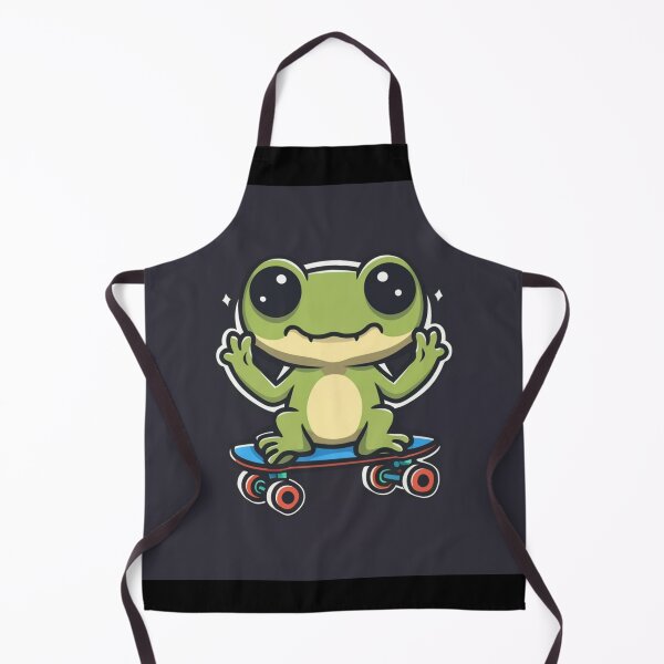 Item preview, Funny cute kawaii style frog riding a skateboard designed and sold by Trend-Beaver.