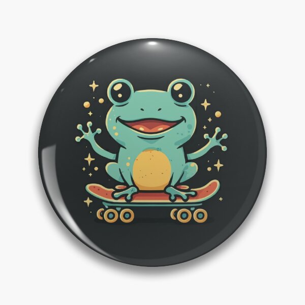 Item preview, Funny cute kawaii style frog riding a skateboard designed and sold by Trend-Beaver.