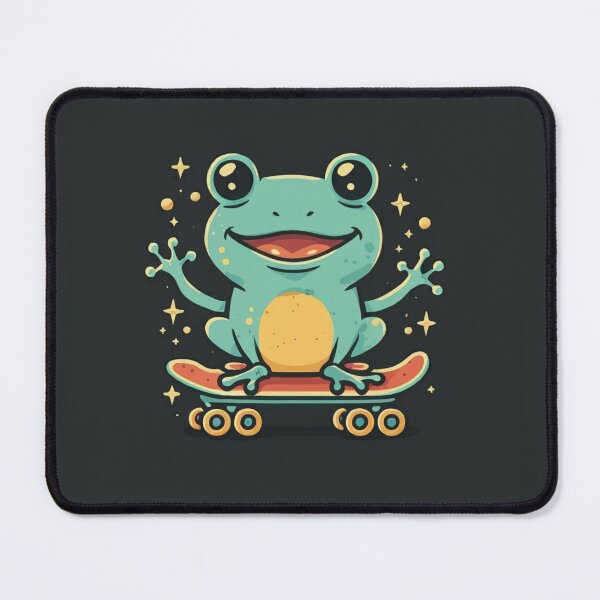 Item preview, Funny cute kawaii style frog riding a skateboard designed and sold by Trend-Beaver.