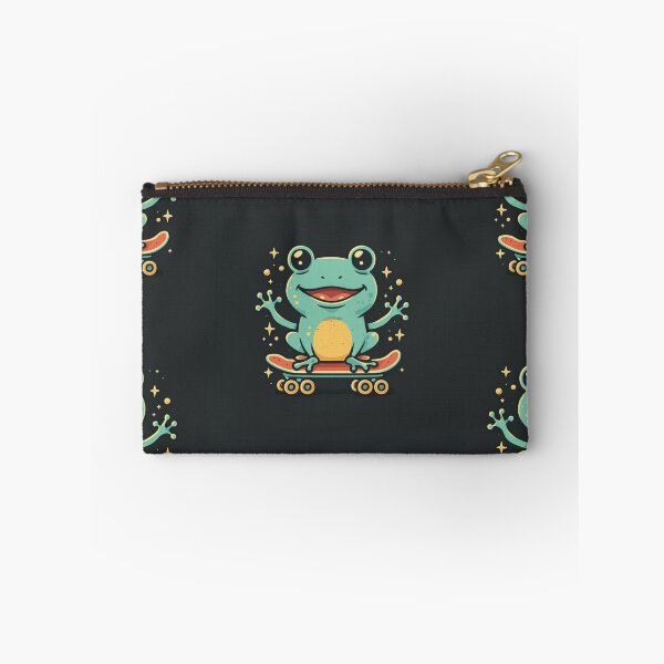 Item preview, Funny cute kawaii style frog riding a skateboard designed and sold by Trend-Beaver.