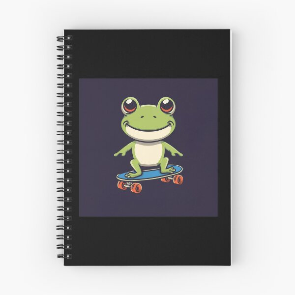 Item preview, Funny cute kawaii style frog riding a skateboard designed and sold by Trend-Beaver.