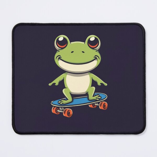 Item preview, Funny cute kawaii style frog riding a skateboard designed and sold by Trend-Beaver.