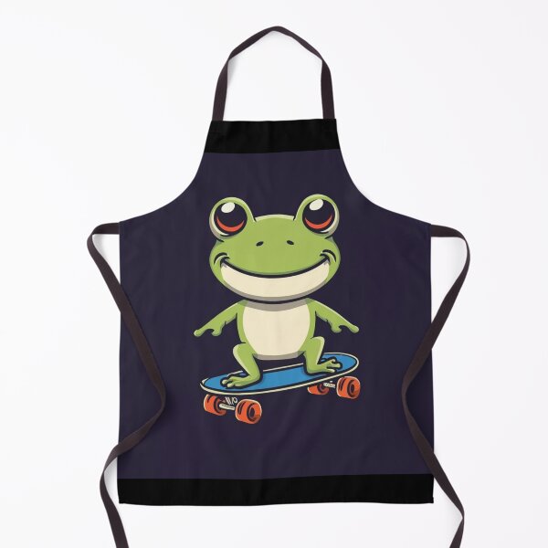 Item preview, Funny cute kawaii style frog riding a skateboard designed and sold by Trend-Beaver.